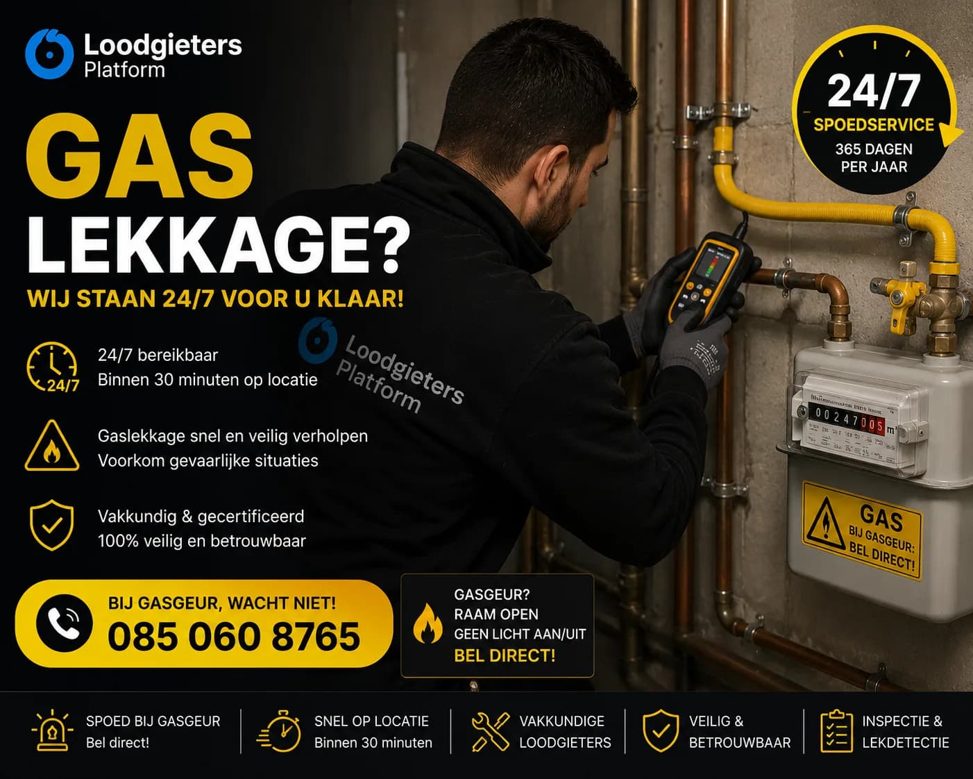Gaslekkage — vakwerk via Installatieplatform.nl